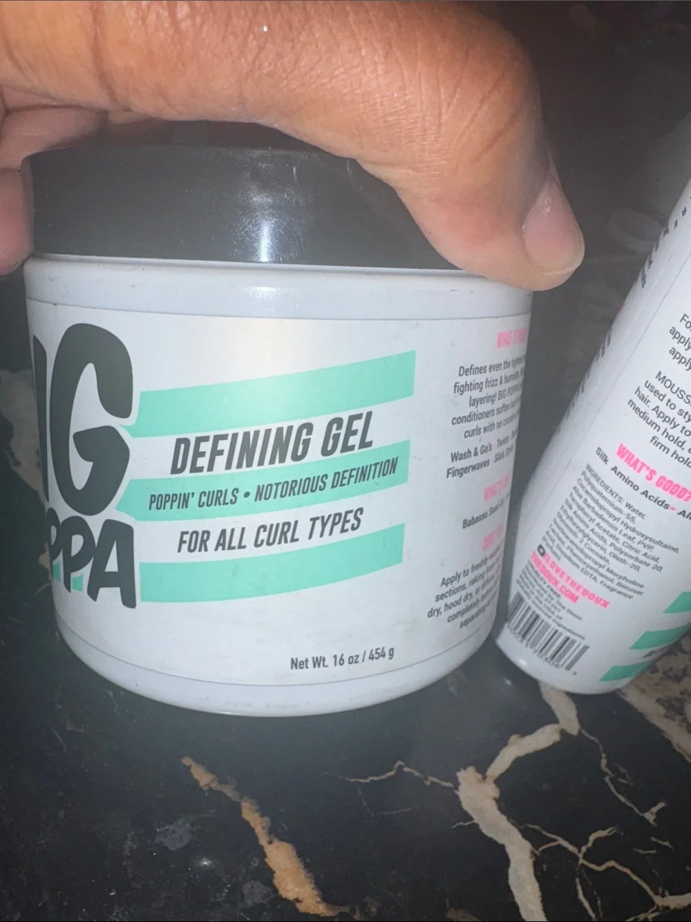 Big Poppa Styling Pomade & Mousse Def Texture Foam - White/Turquoise/Pink